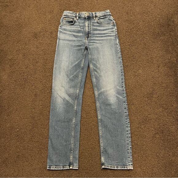 Re/Done 70’s Straight Jeans In Deep Azure - Picture 4 of 9